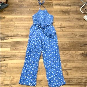American Eagle Outfitters Blue Floral Romper